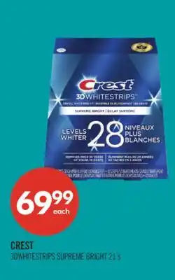 Shoppers Drug Mart CREST 3DWHITESTRIPS SUPREME BRIGHT 21's offer