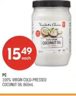Shoppers Drug Mart PC 100% VIRGIN COLD-PRESSED COCONUT OIL offer