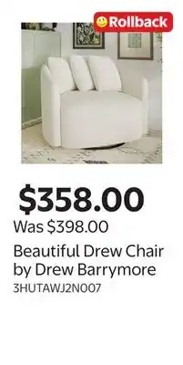Walmart Beautiful Drew Chair by Drew Barrymore offer