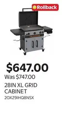 Walmart 28IN XL GRID CABINET offer