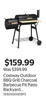 Walmart Costway Outdoor BBQ Grill Charcoal Barbecue Pit Patio Backyard Cooker Smoker offer