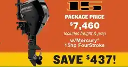 Cabela's Mercury 15hp FourStroke offer
