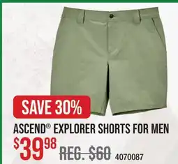 Cabela's ASCEND EXPLORER SHORTS FOR MEN offer