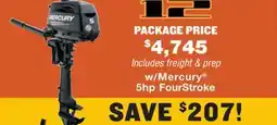 Cabela's Mercury 5hp FourStroke PACKAGE offer