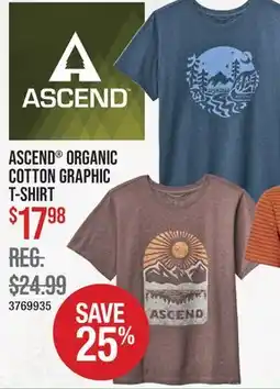 Cabela's ASCEND ORGANIC COTTON GRAPHIC T-SHIRT offer