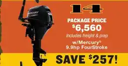 Cabela's Mercury 9.9hp FourStroke PACKAGE offer