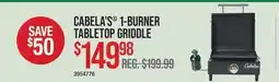 Cabela's CABELA'S 1-BURNER TABLETOP GRIDDLE offer