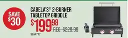 Cabela's CABELA'S 2-BURNER TABLETOP GRIDDLE offer