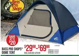 Cabela's BASS PRO SHOPS DOME TENT offer