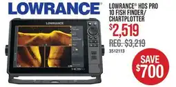 Cabela's LOWRANCE HDS PRO 10 FISH FINDER offer