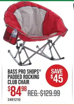 Cabela's BASS PRO SHOPS PADDED ROCKING CLUB CHAIR offer