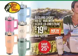 Cabela's BASS PRO SHOPS 40-OZ. MUG WITH SLIDER LID AND STRAW offer