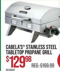 Cabela's CABELA'S STAINLESS STEEL TABLETOP PROPANE GRILL offer