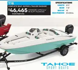 Cabela's T18 COMPLETE BOAT, MOTOR & TRAILER PACKAGE offer