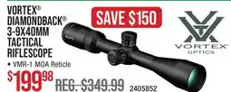 Cabela's VORTEX DIAMONDBACK 3-9X40MM TACTICAL RIFLESCOPE offer