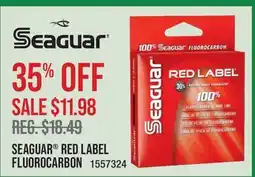 Cabela's SEAGUAR RED LABEL FLUOROCARBON offer