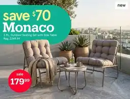 Kitchen Stuff Plus Monaco 3 Pc. Outdoor Seating Set with Side Table offer