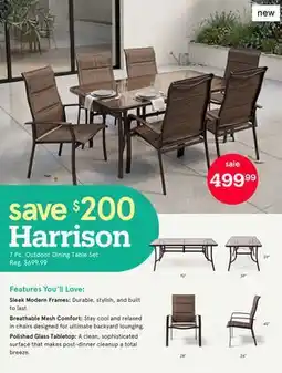 Kitchen Stuff Plus Harrison 7 Pc. Outdoor Dining Table Set offer