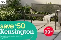 Kitchen Stuff Plus Kensington Steel Bench - 50.5 x 31 offer