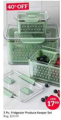 Kitchen Stuff Plus 3 Pc. Fridgestor Produce Keeper Set offer