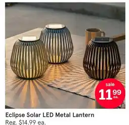 Kitchen Stuff Plus Eclipse Solar LED Metal Lantern offer