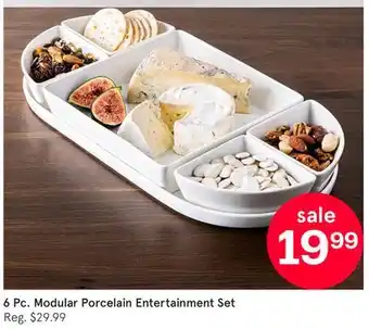 Kitchen Stuff Plus 6 Pc. Modular Porcelain Entertainment Set offer