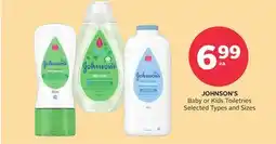 Rexall JOHNSON'S Baby or Kids Toiletries offer
