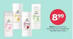 Rexall DOVE Aluminum Free Anti-Perspirant or Deodorant offer