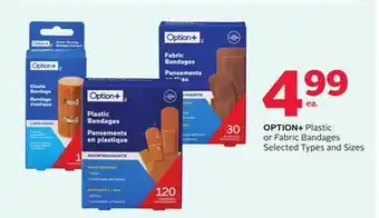 Rexall OPTION+ Plastic or Fabric Bandages offer