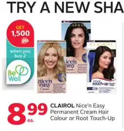 Rexall CLAIROL Nice'n Easy Permanent Cream Hair Colour or Root Touch-Up offer
