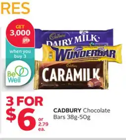 Rexall CADBURY Chocolate Bars offer