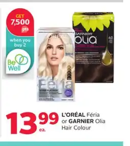 Rexall L' ORÉAL Féria or GARNIER Olia Hair Colour offer