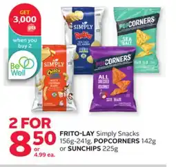 Rexall FRITO-LAY Simply Snacks 156g-241g, POPCORNERS 142g or SUNCHIPS 225g offer