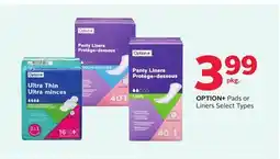 Rexall OPTION+ Pads or Liners offer
