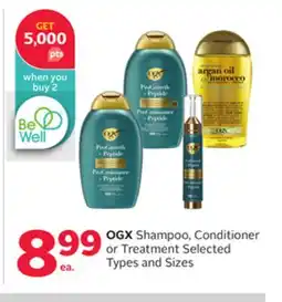 Rexall OGX Shampoo, Conditioner or Treatment offer