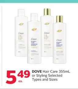 Rexall DOVE Hair Care 355mL or Styling offer