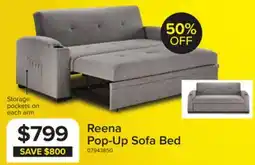 Leon's Reena Pop up Sofa Bed - Grey offer