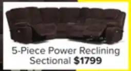 Leon's Maxwell 5-Piece Power Reclining Sectional - Brown offer