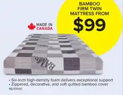 Leon's Bamboo Firm Twin Mattress offer