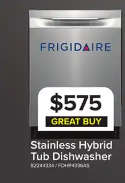 Leon's Frigidaire Stainless Steel Built-In Hybrid Tub Dishwasher - FDHP4336AS offer