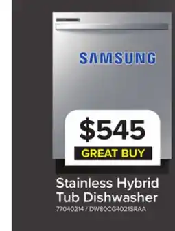 Leon's Stainless Hybrid Tub Dishwasher offer