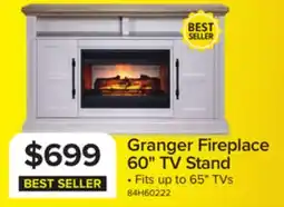 Leon's Granger 60 Fireplace TV Stand - Antique White offer