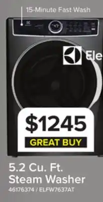 Leon's Electrolux Titanium Front Load Steam Washer (5.2 Cu. Ft.) - ELFW7637AT offer