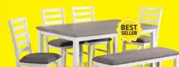 Leon's Breeze 6-Piece Dining Set - White, Grey offer