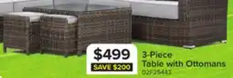 Leon's Whispering Pine Outdoor Coffee Table with 2 Ottomans - Dark Grey offer