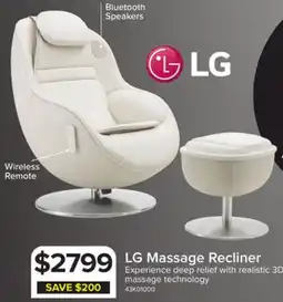 Leon's LG Massage Recliner - Beige offer