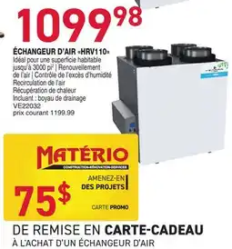 Matério ÉCHANGEUR D'AIR HRV110 VENMAR offer