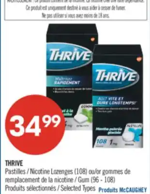 Pharmaprix THRIVE Nicotine Lozenges (108) or Gum (96 - 108) offer