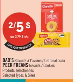 Pharmaprix DAD'S Biscuits, Oatmeal or PEEK FREANS Biscuits offer