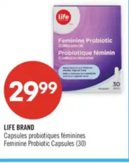 Pharmaprix LIFE BRAND Feminine Probiotic Capsules (30) offer